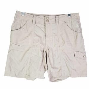 The North Face Cargo Shorts Women's Size 8 L Khaki Nylon Hiking Gorpcore